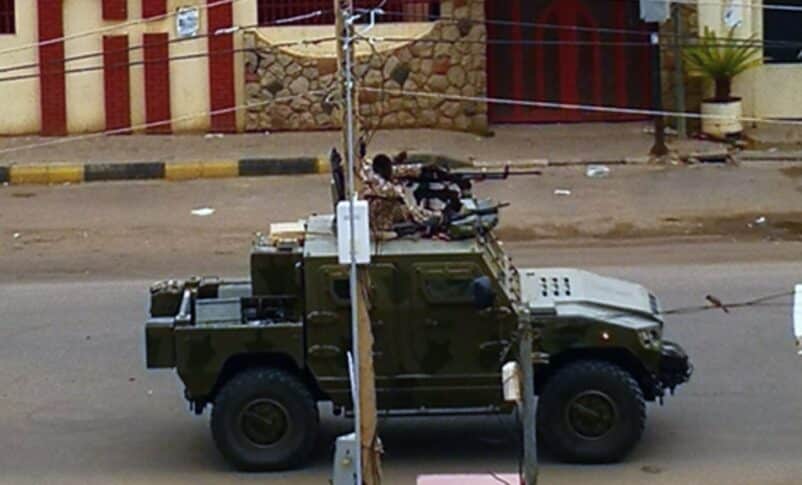 UAE-made APC with French Galix System seen in Khartoum. (Amnesty International)