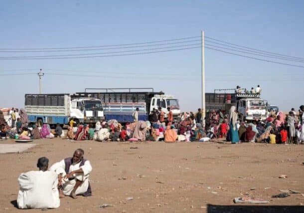 Displaced people who fled eastern Al Jazirah arrived in Shendi of the Rive Nile state
