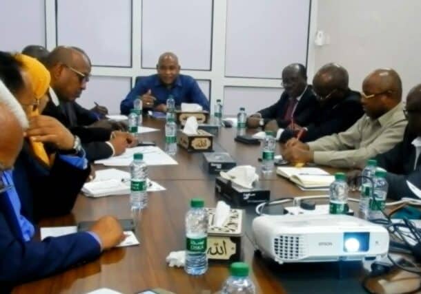 Members of Sudan's acting cabinet meet on August 12, 2024