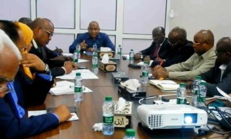 Members of Sudan's acting cabinet meet on August 12, 2024