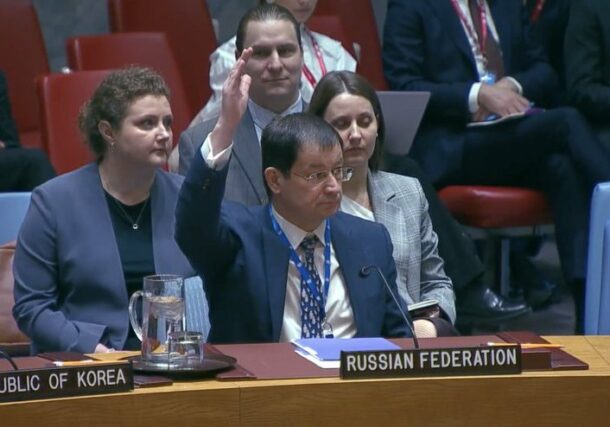 Deputy Ambassador Dmitry Polyanskiy vetoes a UK resolution, arguing it undermines the Sudanese government's authority on Nov 18, 2024