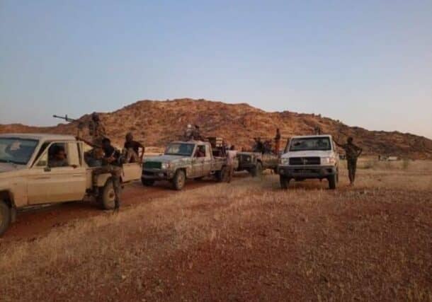 Sudanese army forces at Al Arshkol of the White Nile state , on November 3, 2024