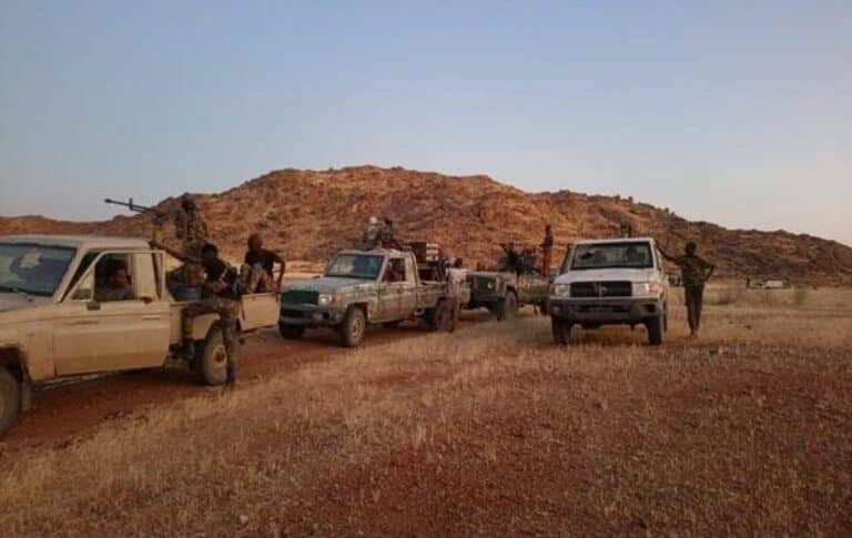 Sudanese army forces at Al Arshkol of the White Nile state , on November 3, 2024