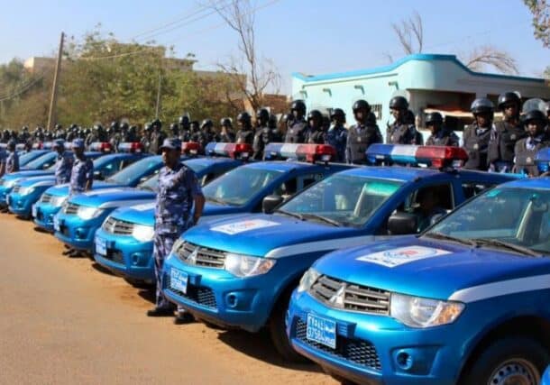 Sudanese police force in El Obeid, capital of North Kordfan
