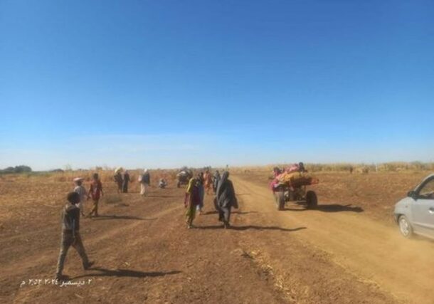 Civilians flee Zamzam camp on foot as RSF shelling enters its second day on Dec. 2, 2024