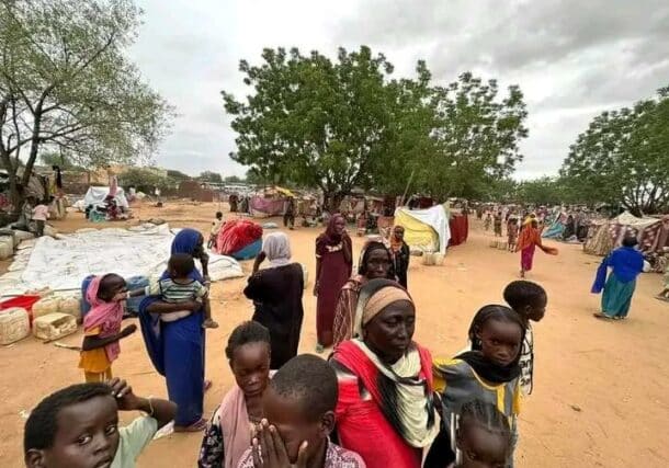 Civilians in Abu Zureiga, south of El-Fashir and near Zamzam gather in safe areas following the RSF attack on Dec 4, 2024