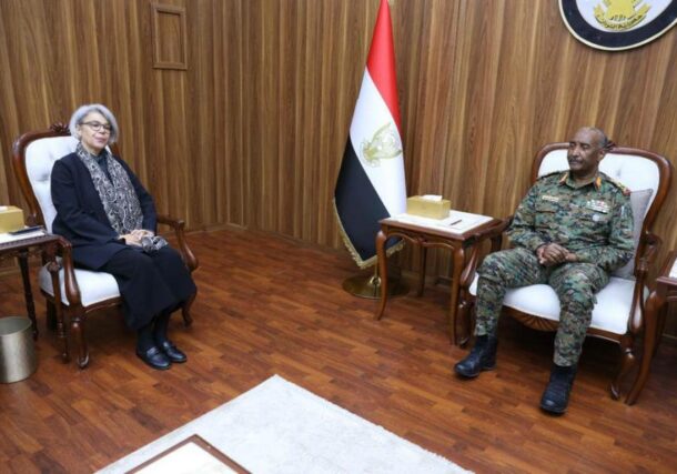 Head of the Sovereign Council Abde Fattah al-Burhan meets EU envoy to the Horn of Africa V on December 1, 2024