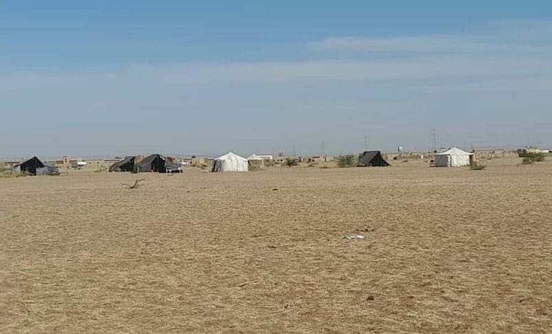 RSF attacks drive villagers from their homes north of Ad Douiem to seek safety in Al Hishaba.