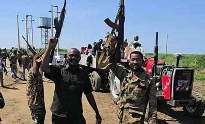 Sudanese soldiers after reclaiming Al-Dindir from the RSF on Oct 23, 2024