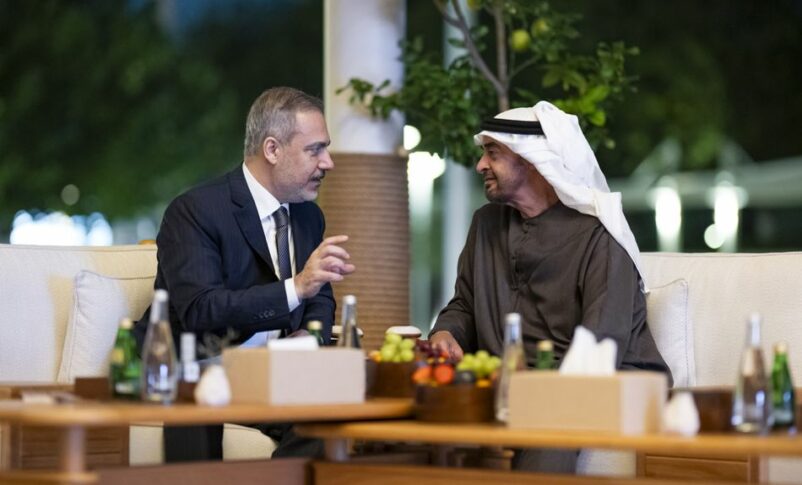UAE President Mohamed bin Zayed discusses with Turkish FM Hakan Fidanon Dec 25, 2024