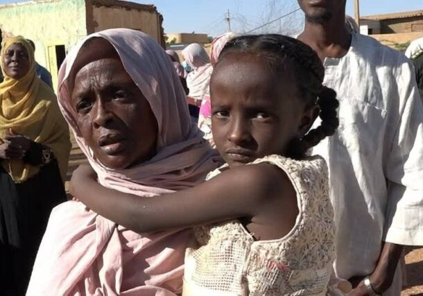 Evacuated from their homes in Shambat, residents sought shelter in Al-Droushab, a safer area north of Bahri on January 8, 2025