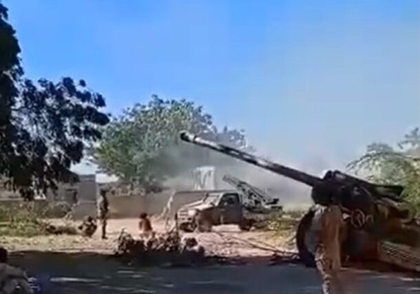 RSF artillery pounds El Fasher on January 21, 2025.