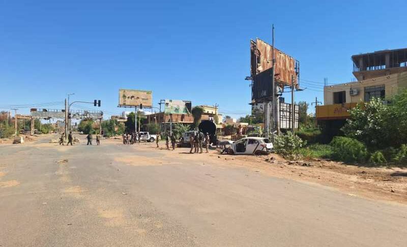 Sudanese soldiers patrolling a street in Khartoum Bahri, January 30, 2025
