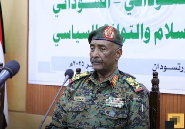 Abdel Fattah al-Burhan meets with political and civil society leaders in Port Sudan, Feb 8, 2025.