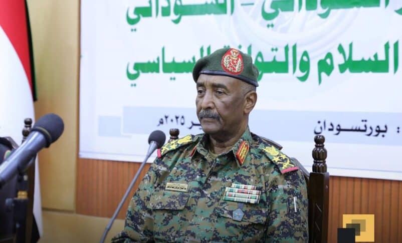 Abdel Fattah al-Burhan meets with political and civil society leaders in Port Sudan, Feb 8, 2025.