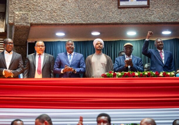 Abdel Rahim Daglo and Abdel Aziz al-Hilu (R) were among the participants in the founding meeting for a parallel government on Feb 18, 2025-1