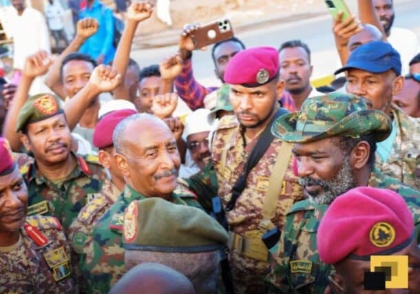 Al-Burhan visits his troops at the front lines in Kafouri as army battles RSF, February 11, 2025