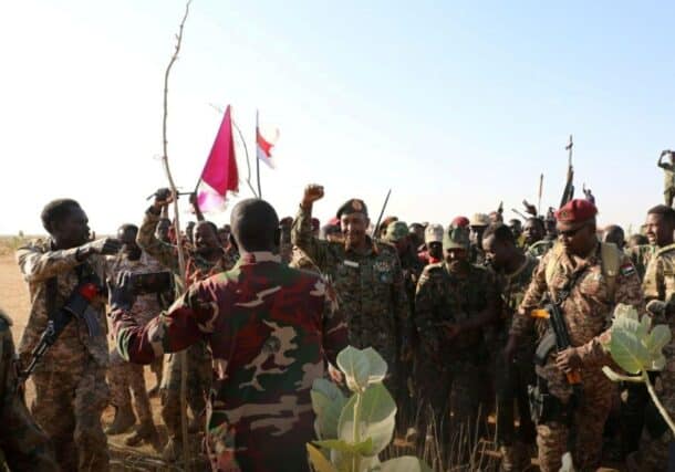 Al-Burhan visits troops in Um Rawaba for the second time in less that 24 hours on February 2, 2025
