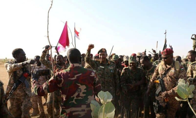 Al-Burhan visits troops in Um Rawaba for the second time in less that 24 hours on February 2, 2025