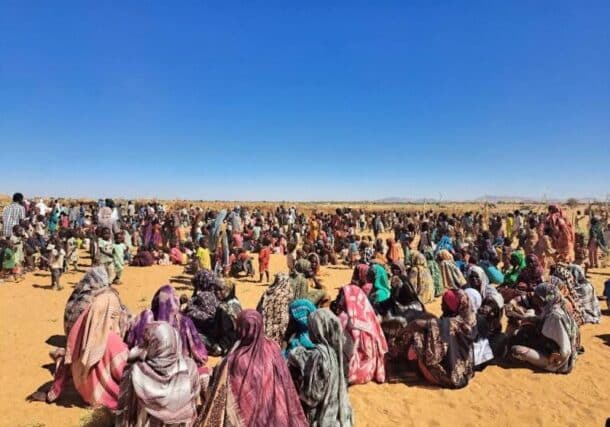 Civilians flee as RSF renews attacks on Zamzam camp for second day, on Feb. 12, 2025