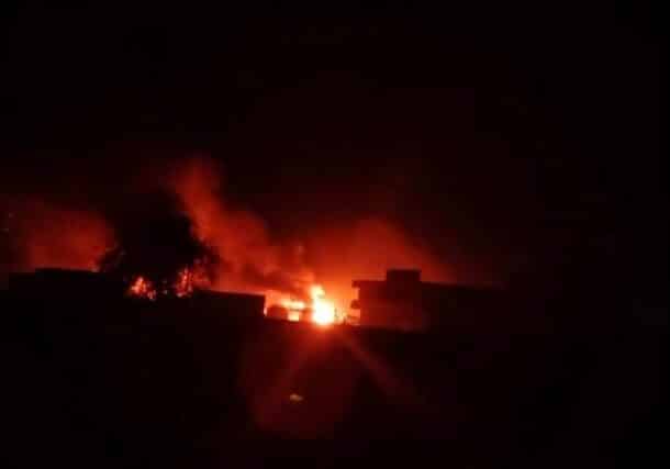 Fire rages in El Obeid after RSF bombing, Saturday, February 1, 2025