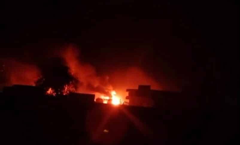 Fire rages in El Obeid after RSF bombing, Saturday, February 1, 2025
