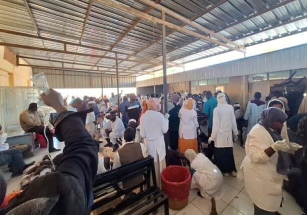 Injured and dead overwhelm Al-Nau Hospital following an RSF bombing in Omdurman, on Feb 1, 2025