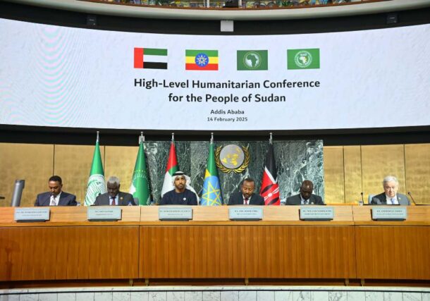 Participants at the High Level Humanitarian Conference for the People of Sudan on Feb 14, 2025
