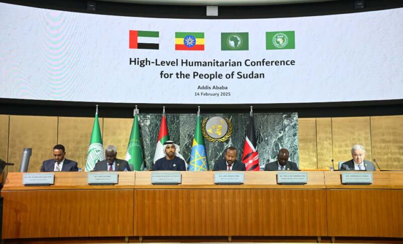 Participants at the High Level Humanitarian Conference for the People of Sudan on Feb 14, 2025