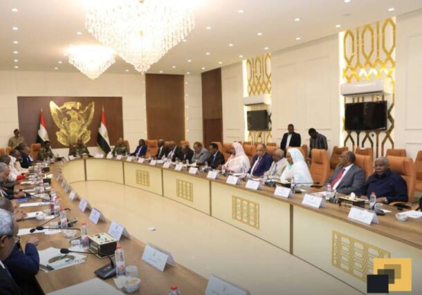 Sovereign Council and ministerial cabinet in joint session to adopt revisions to the Transitional Constitutional Declaration, February 19, 2025.