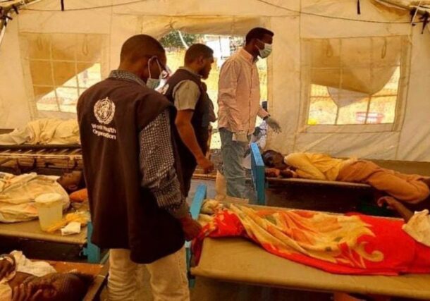 WHO, Sudan Ministry of Health, and aid groups are stepping up their response to the sudden upsurge of cholera cases in Kosti, White Nile on Feb 20, 2025- WHo photo