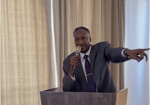 Abdel Rahim Daglo RSF second commander speaks in Nairobi on March 6, 2025