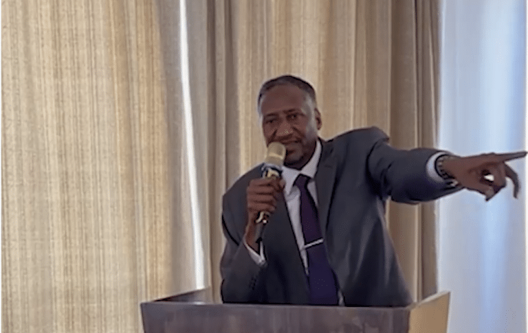 Abdel Rahim Daglo RSF second commander speaks in Nairobi on March 6, 2025