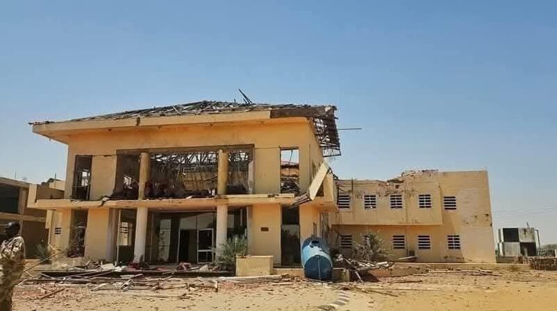 Headquarters of the East Darfur government in El Daien, after a missile strike, March 16, 2025.