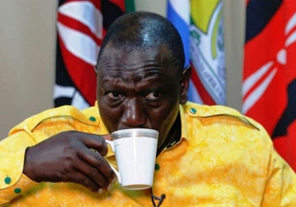 Kenyan President William Ruto is drinking a cup of tea in Nairobi on July 20, 2022. Reuters photo