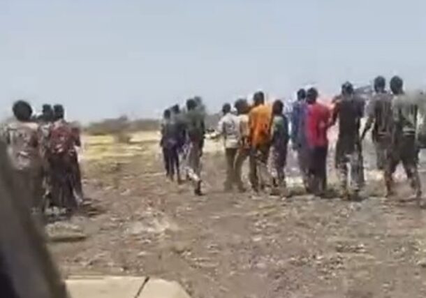 South Sudanese arrested by the RSF in the border area with Sudan on March 16, 2025. See the video at https://x.com/i/status/1902036325999542455
