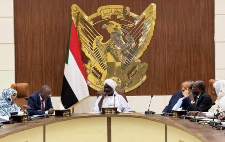 Sudanese Finance Minister Gibril Ibrahim chairs meeting to set reconstruction priorities for discussions with Saudi delegation, March 22, 2025.