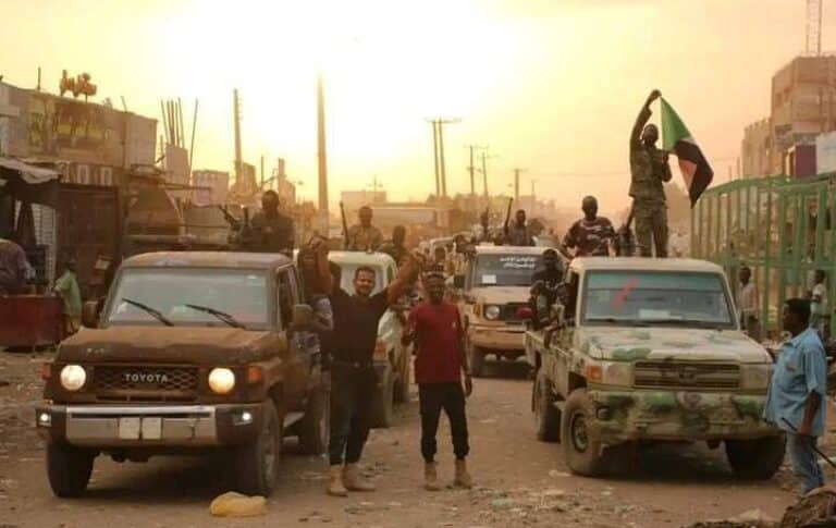 Sudanese troops in Khartoum on March 21, 2025