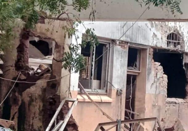 Al-Saudi Maternity Hospital in Al Fasher partially destroyed following artillery strikes in October 2024.