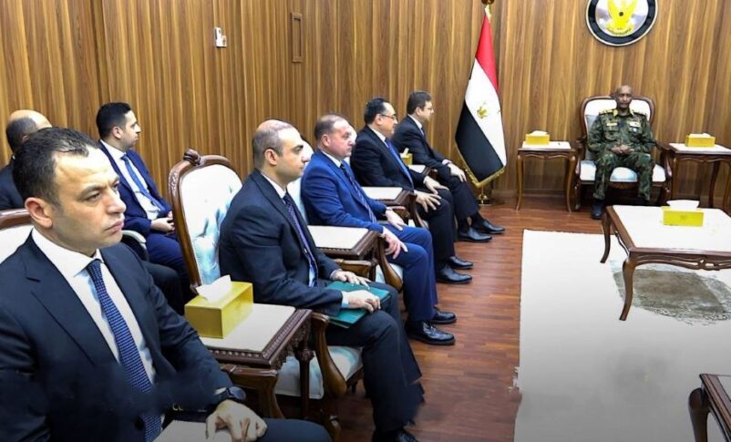 General al-Burhan meet sthe heda of the Egyptian security service on April 8, 2025 - Sovereign Council photo