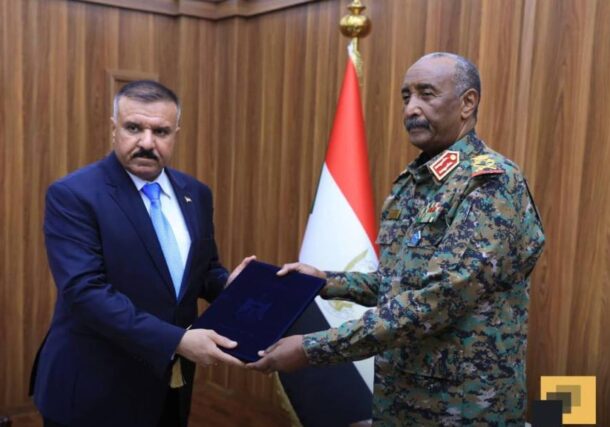 Head of the Sovereign Council Gen Abdel Fattah al-Burhan receives an invitation to the upcomong Arab summit, on April 26, 2025