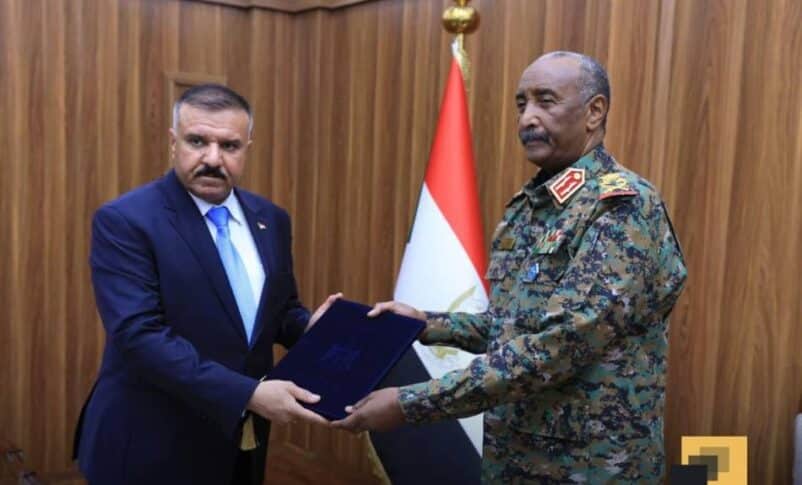 Head of the Sovereign Council Gen Abdel Fattah al-Burhan receives an invitation to the upcomong Arab summit, on April 26, 2025