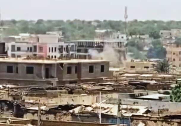 El Fasher, North Darfur, comes under RSF artillery shelling on April 23, 2025.