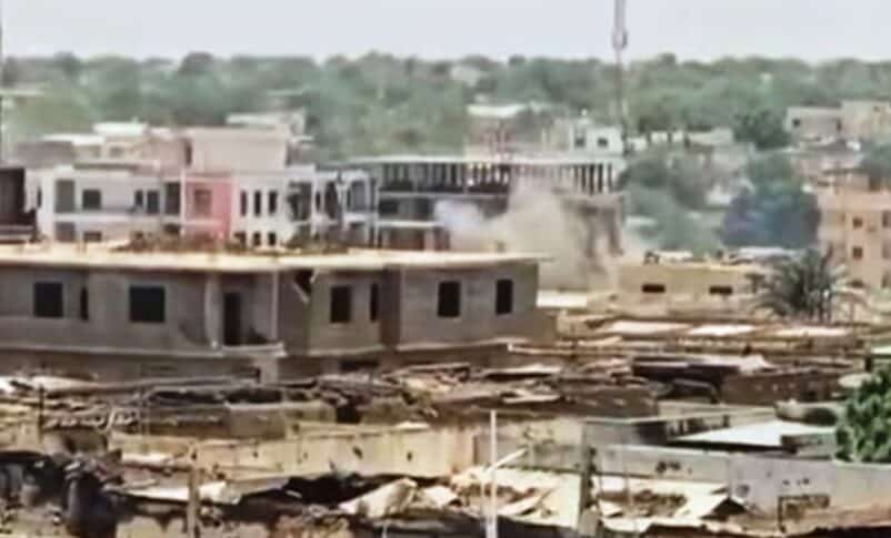 El Fasher, North Darfur, comes under RSF artillery shelling on April 23, 2025.