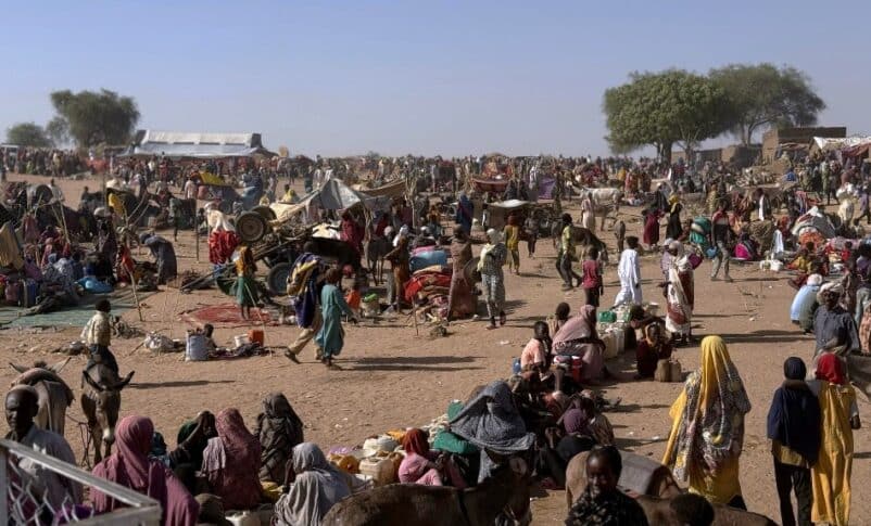 Some 93000 dispalced peoplea rrived at Tawila from Zamazam camp.