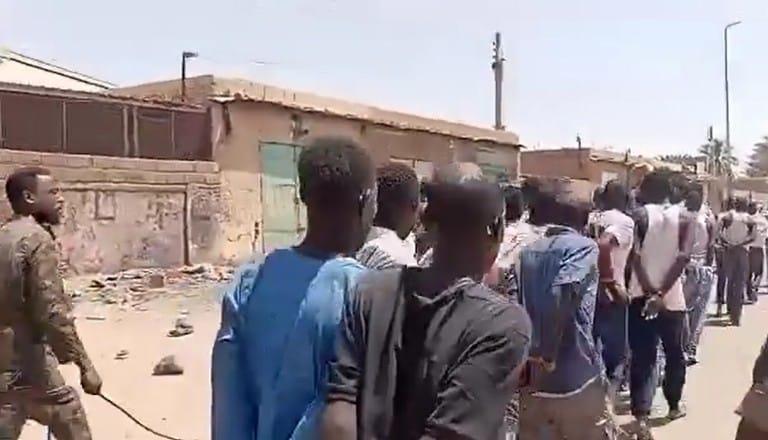 The army says they arrested thieves and collaborators with the RSF in southern Khartoum on April 2, 2025