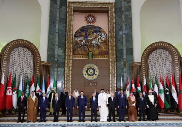 Arab leaders pose at the conclusion of the Arab League Summit in Baghdad, Iraq, on May 17, 2025. (Photo: Egyptian Presidency)
