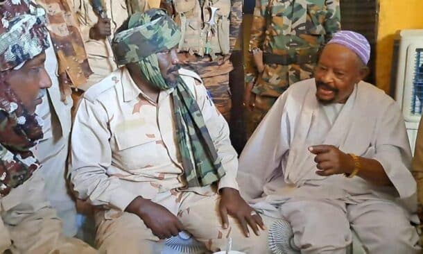 Hamar tribal leader receives RSF officers at his home in El Nuhud on May 3, 2025