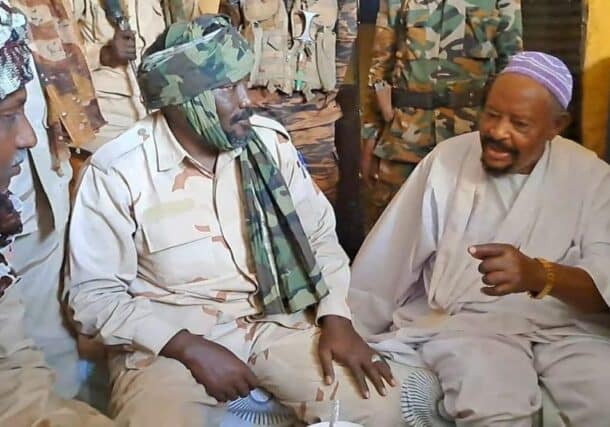 Hamar tribal leader receives RSF officers at his home in El Nuhud on May 3, 2025