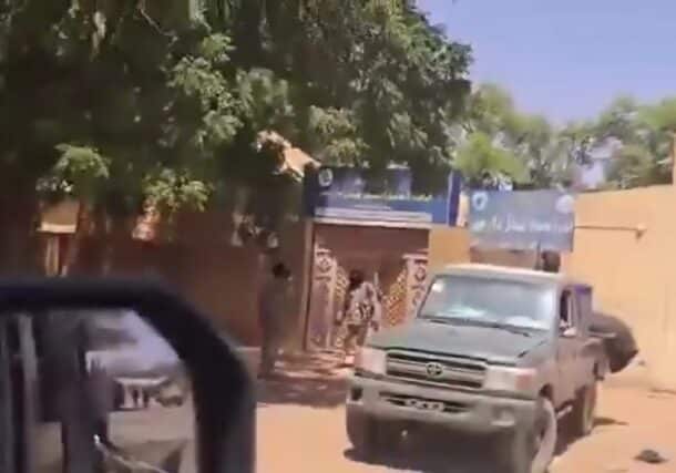RSF elements outside the residence of the Hamar tribal leader, who backed the army on May 2, 2025.